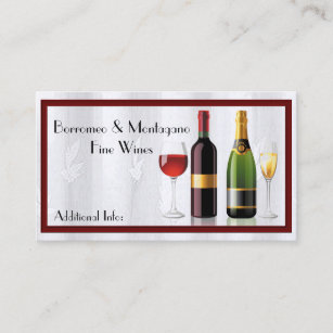 Fine Wine White Business Card