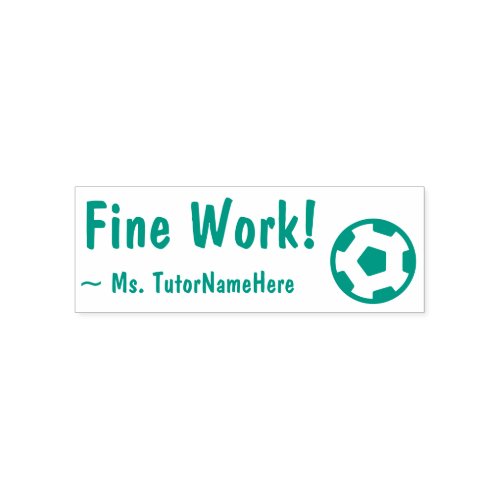 Fine Work  Soccer Ball Icon Self_inking Stamp