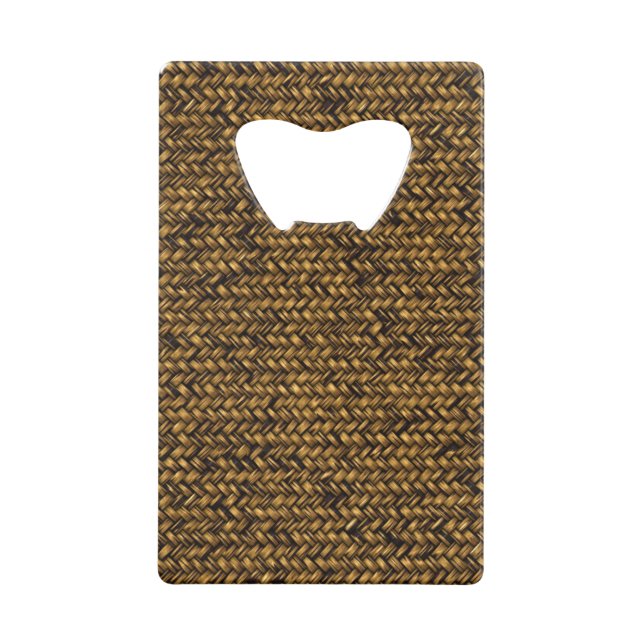 Fine Woven Basket Credit Card Bottle Opener (Front)