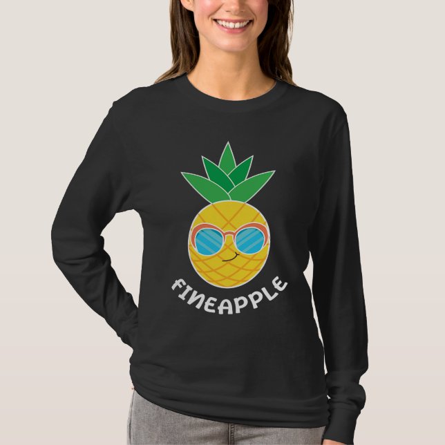 Fineapple Pineapple Eater Tropical Fruit Pineapple T-Shirt (Front)