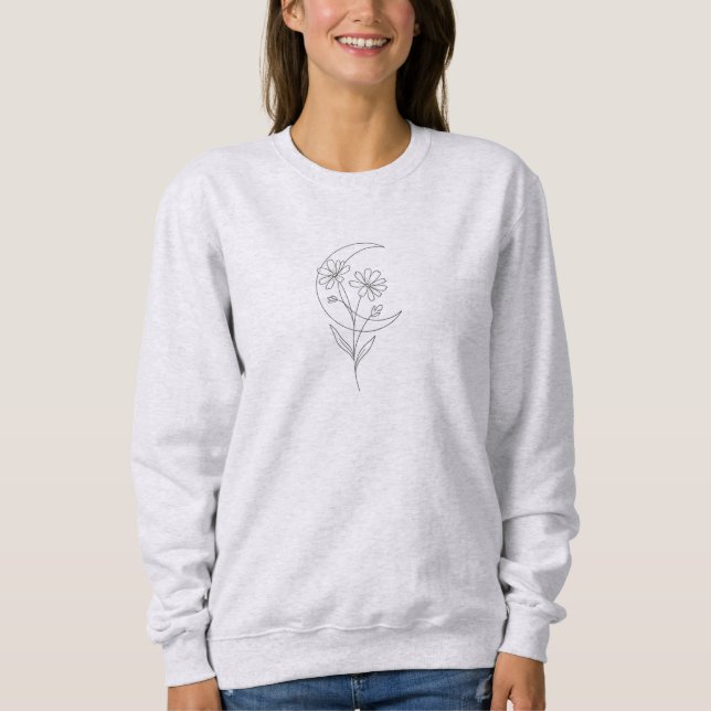 Fineline Botanical Moon Women's Sweatshirt (Front)