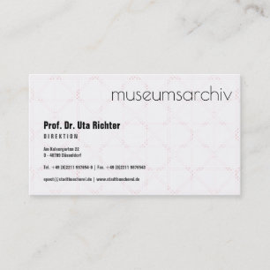Finely patterned business card