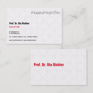 Finely patterned business card