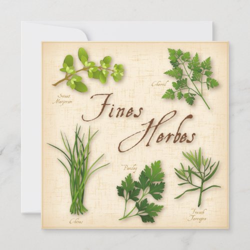Fines Herbs Recipe Card