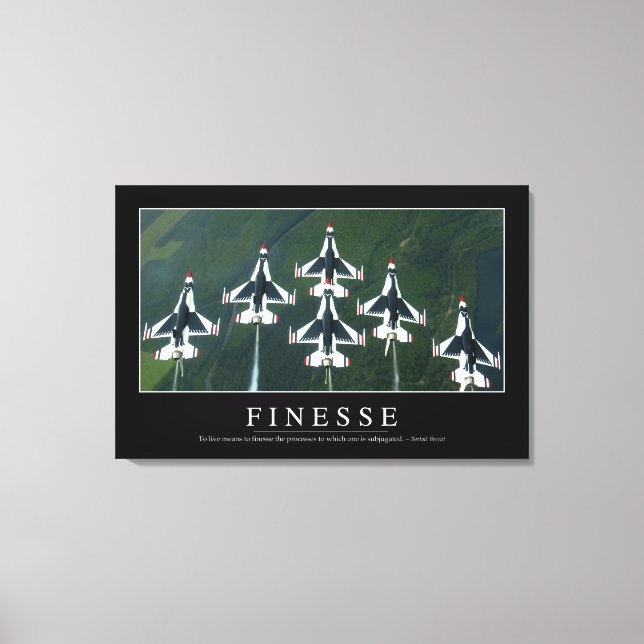 Finesse: Inspirational Quote Canvas Print (Front)