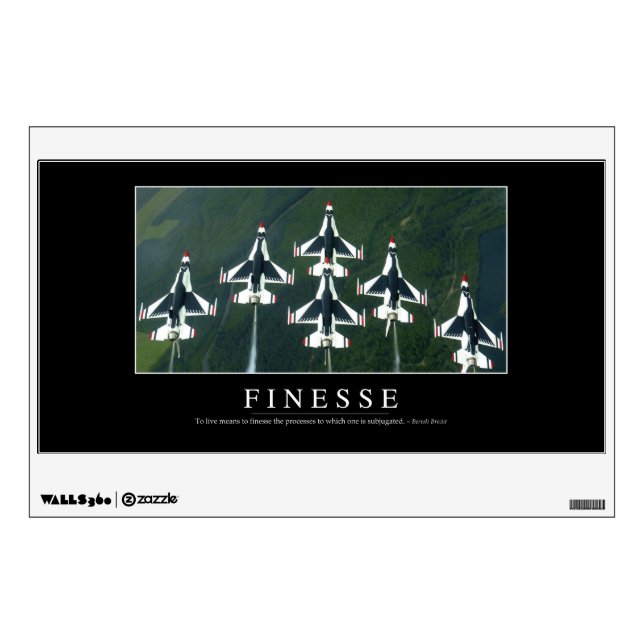 Finesse: Inspirational Quote Wall Sticker (Front)
