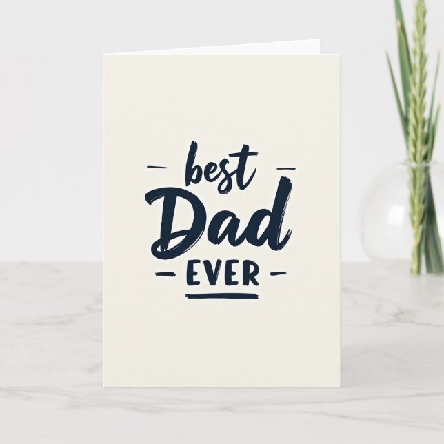 Finest Dad Ever Navy Script Card (Front)