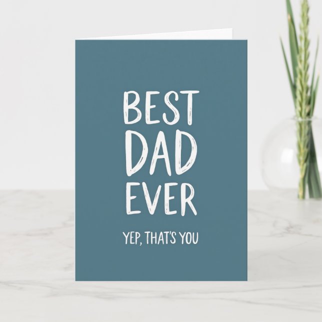 Finest Dad Ever Painted Card (Front)