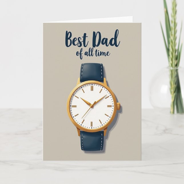 Finest Dad Timepiece Card (Front)