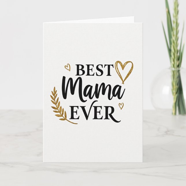 Finest Mama Golden Heart Card (Front)
