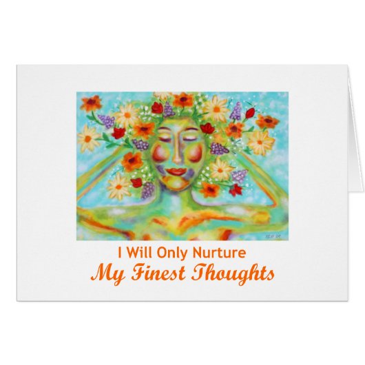"Finest Thoughts"  Affirmation Card (Front Horizontal)