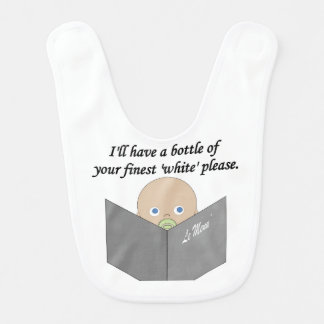 Finest White Funny Baby Bib