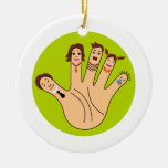 Finger Family Drawing Ceramic Ornament at Zazzle