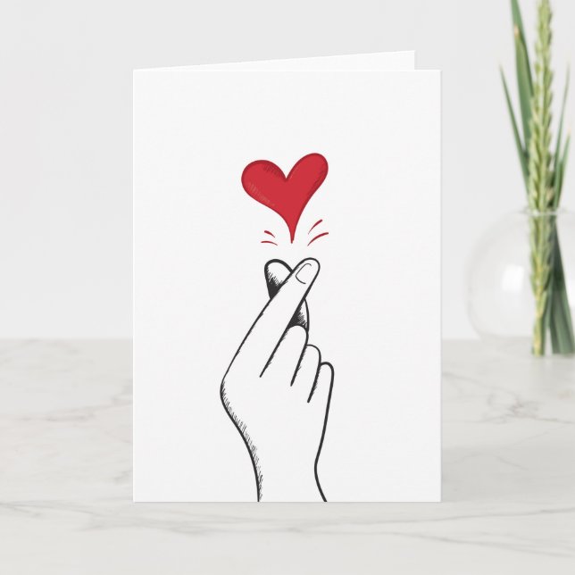 Finger Heart Card (Front)