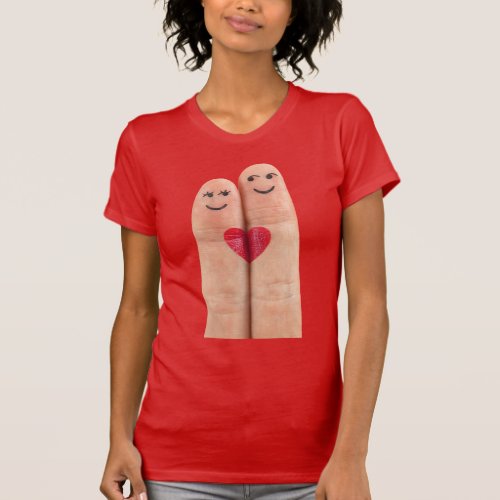 Finger Heart Couple  T_Shirt
