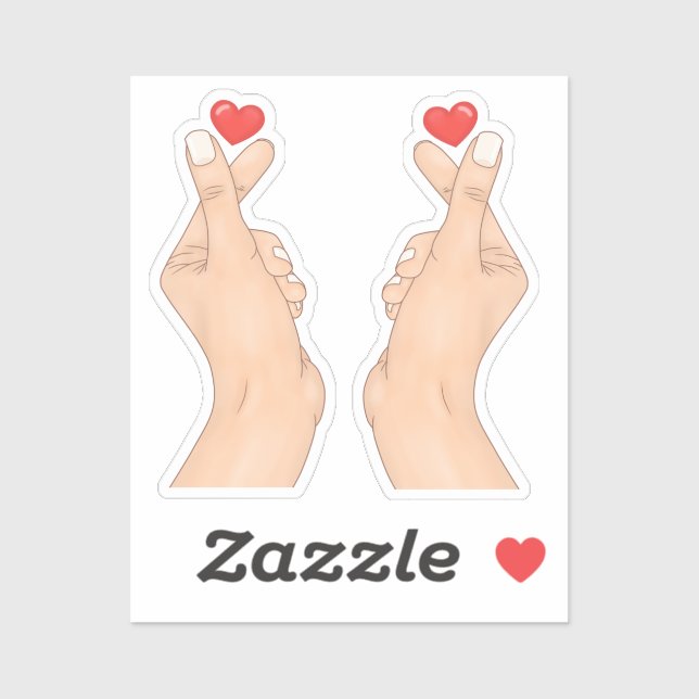 Finger Heart Fingers Sticker (Sheet)