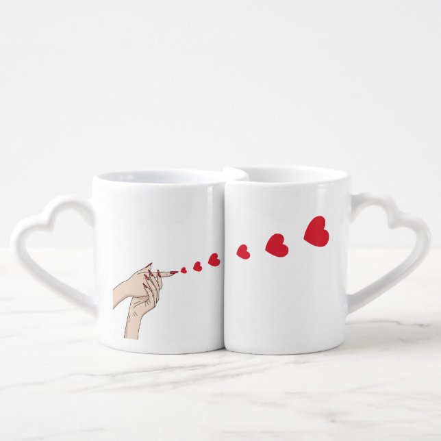 Finger Heart Gun Love Mug (Front Nesting)