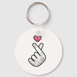 Finger heart keychain