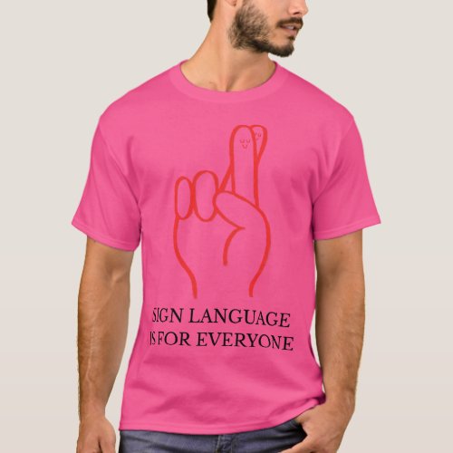 Finger Hug Talking Hands Funny Sign Language Love  T_Shirt