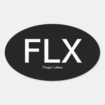 Finger Lakes Flx Oval Bumper Sticker by haveagreatlife1 at Zazzle