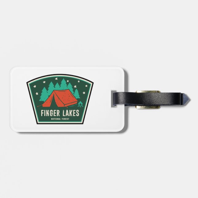 Finger Lakes National Forest Camping Luggage Tag (Back Horizontal)