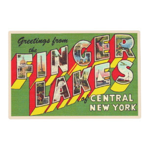 Finger Lakes New York NY Large Letter Postcard Placemat