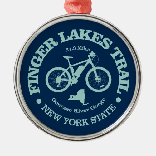 Finger Lakes Trail MTB Metal Ornament