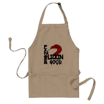 Finger Lickin Good Adult Apron by BestLook at Zazzle