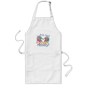 Finger Paint Let's Get Messy Art Smock  Long Apron