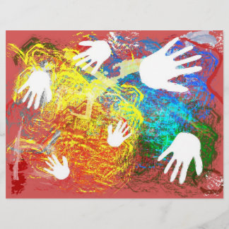 Finger Paint Scrapbook Paper