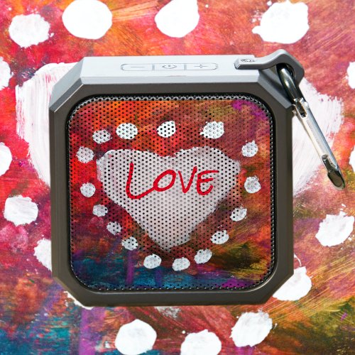 Finger Painted Heart of Love Bluetooth Speaker