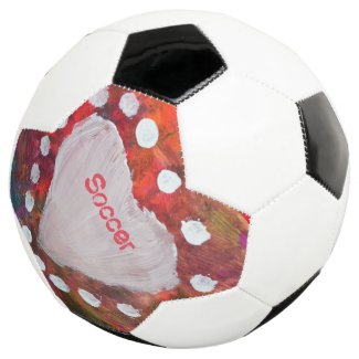 Finger Painted White Heart Multicolored