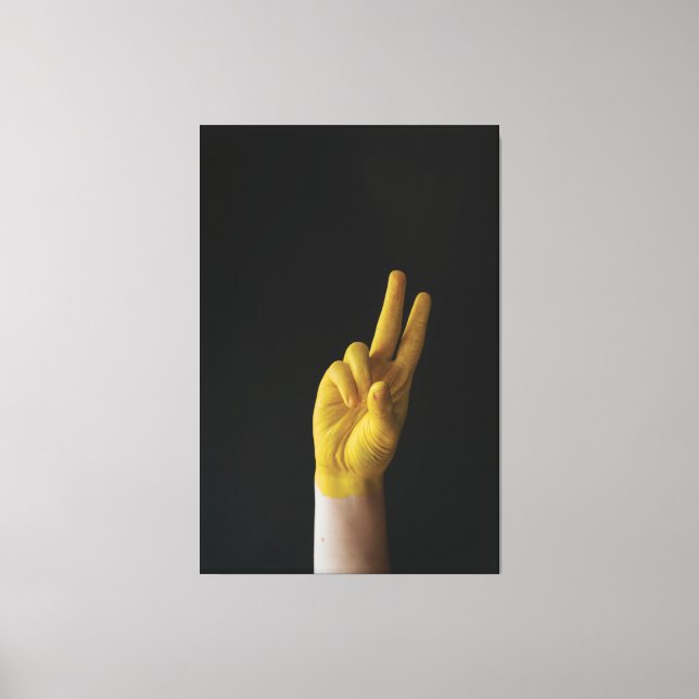 finger painting Premium Wrapped Canvas (Gloss) (Front)