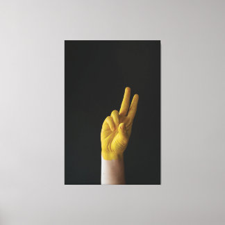 finger painting Premium Wrapped Canvas (Gloss) Print