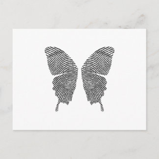 Finger Print Butterfly Wings Postcard