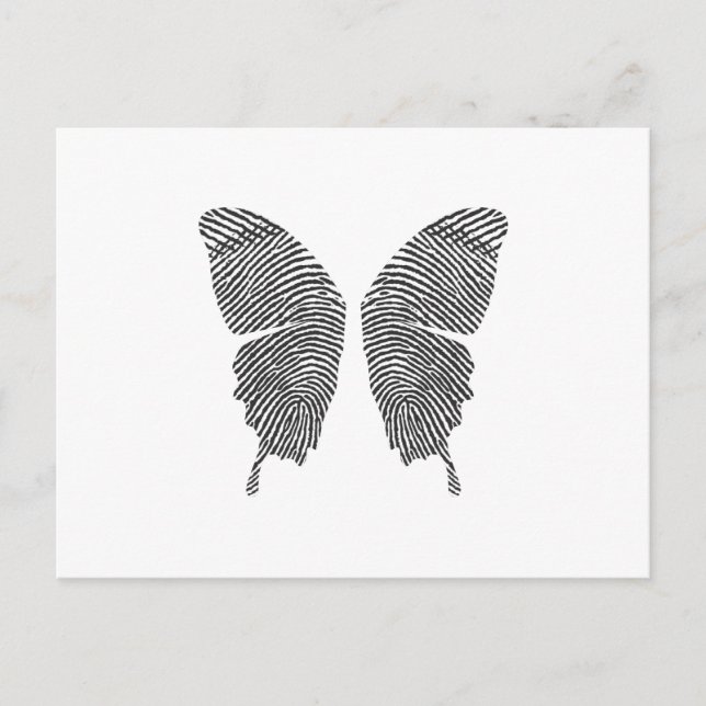 Finger Print Butterfly Wings Postcard (Front)