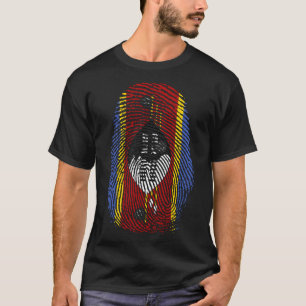 Finger Print - Eswatini   Swaziland T-Shirt