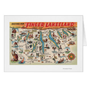 Fingerlakes, New York - Detailed Map Cards