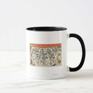 Fingerlakes, New York - Detailed Map Mug