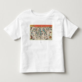 Fingerlakes, New York - Detailed Map Toddler T-shirt