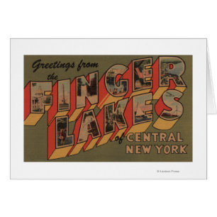 Fingerlakes, New York - Large Letter Scenes Cards