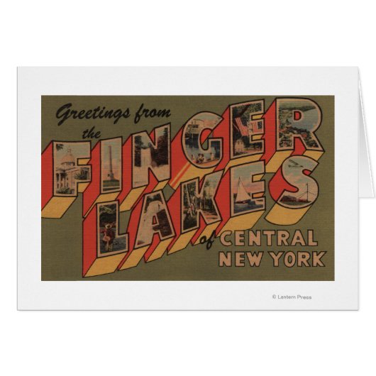 Fingerlakes, New York - Large Letter Scenes Cards (Front Horizontal)