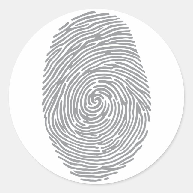 fingerprint2 classic round sticker (Front)