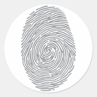 fingerprint2 classic round sticker
