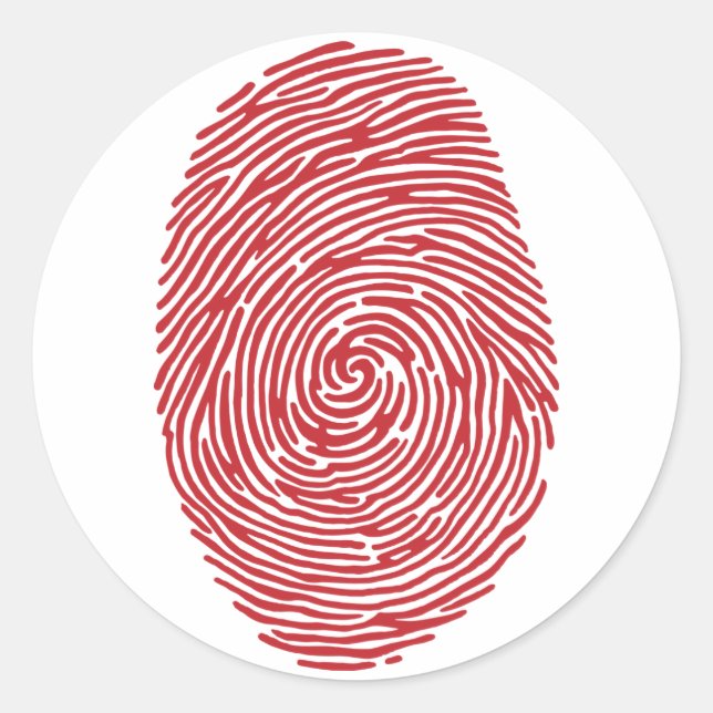fingerprint5 classic round sticker (Front)