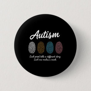 Fingerprint Autism Awareness Month Teachers Differ Button