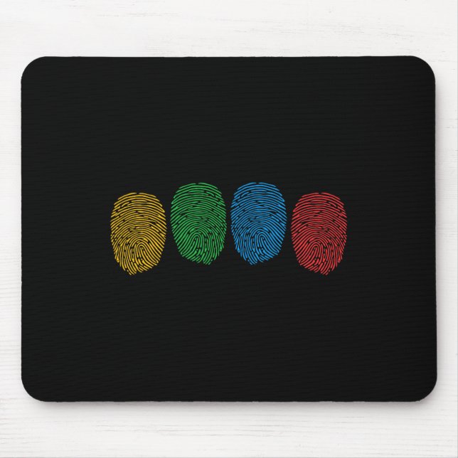 Fingerprint Autism Awareness Neurodiversity Autism Mouse Pad (Front)