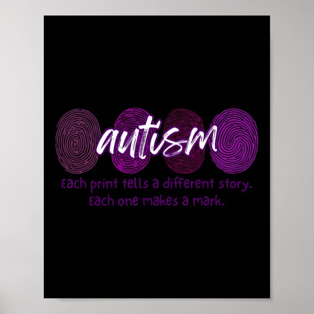 Fingerprint Autism Each Print Tells A Different St (Front)