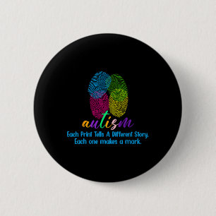Fingerprint Autism Shirt  Button