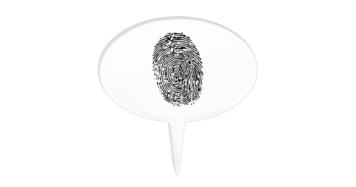 Fingerprint Cake Topper Zazzle